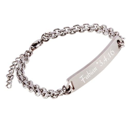 Anker-Armband mit Gravur und Verstellkettchen