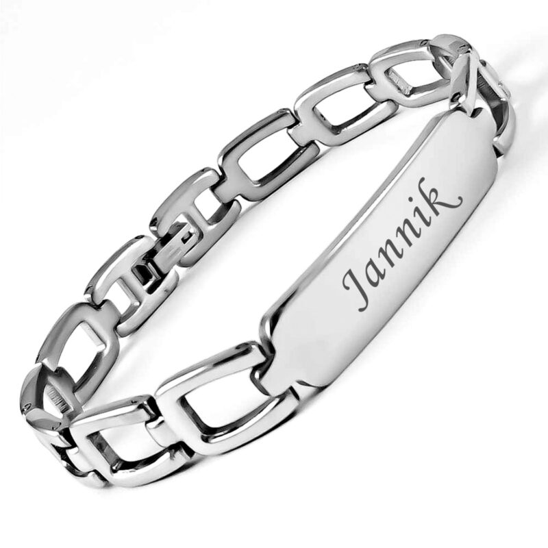 Bild von   armband mit gravur edelstahl ajpg | Individuelle 🎁 persönliche 🎁 personalisierte Geschenke bedruckt ▪ bestickt ▪ graviert