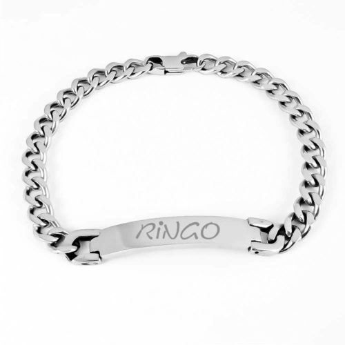 Panzer-Armband mit Gravur Edelstahl m