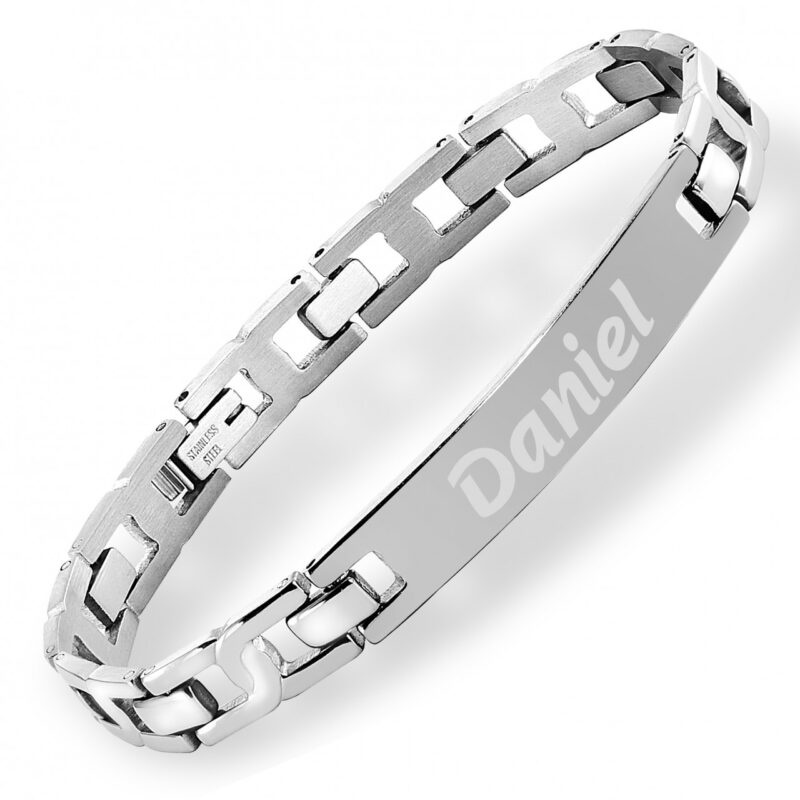 Bild von   armband mit gravur edelstahl ajpg | Individuelle 🎁 persönliche 🎁 personalisierte Geschenke bedruckt ▪ bestickt ▪ graviert