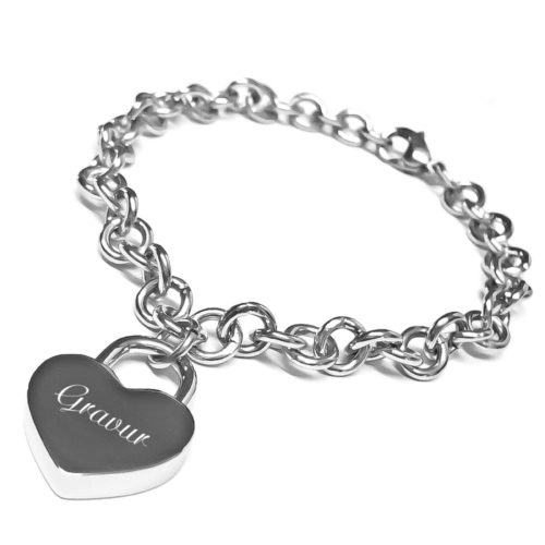 Herz-Armband mit Gravur Edelstahl Charming