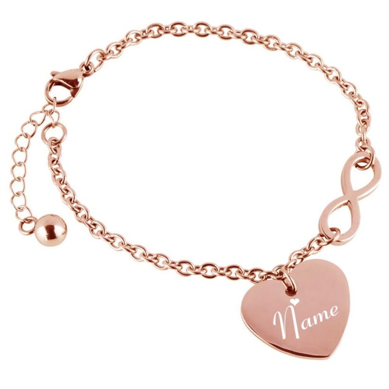 Bild von   herz armband mit gravur infinijpg | Individuelle 🎁 persönliche 🎁 personalisierte Geschenke bedruckt ▪ bestickt ▪ graviert