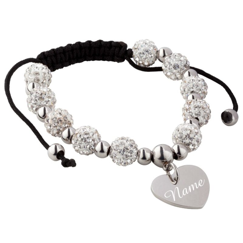Bild von   shamballa armband mit gravur sjpg | Individuelle 🎁 persönliche 🎁 personalisierte Geschenke bedruckt ▪ bestickt ▪ graviert