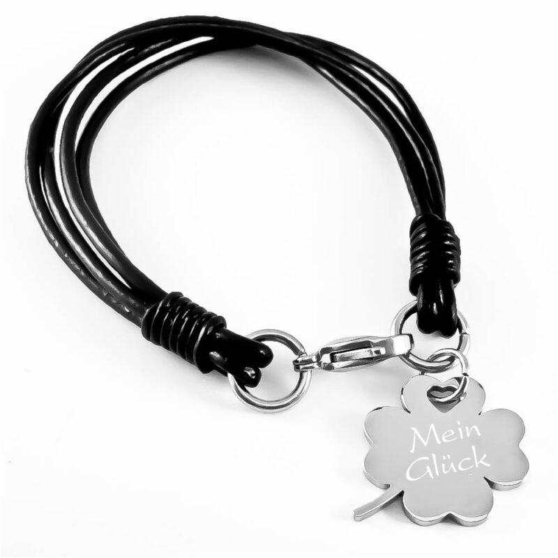 Bild von   leder armband mit gravur kleebjpg | Individuelle 🎁 persönliche 🎁 personalisierte Geschenke bedruckt ▪ bestickt ▪ graviert