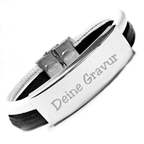 Leder-Armband mit Gravur Duo
