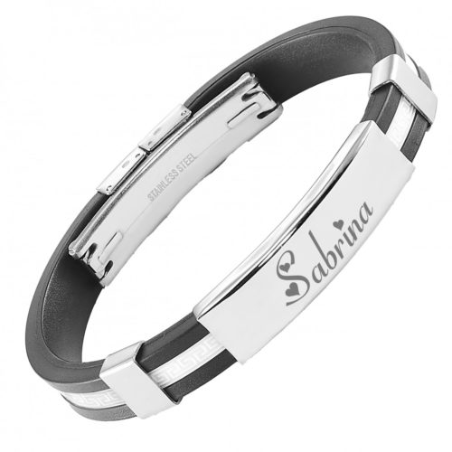 Armband mit Gravur Kautschuk Ornamente