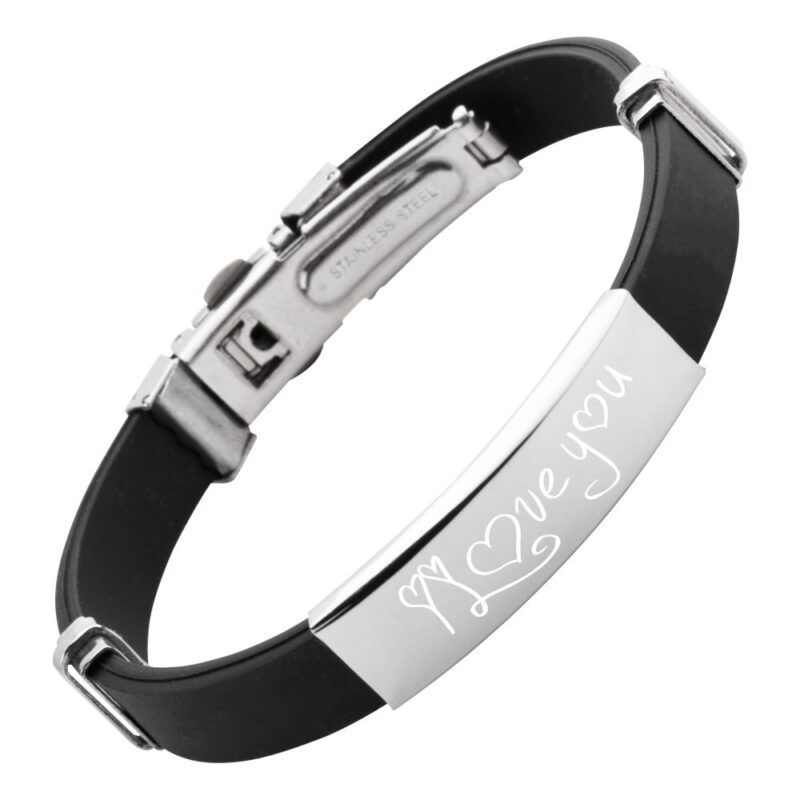 Bild von   armband mit gravur kautschuk kjpg | Individuelle 🎁 persönliche 🎁 personalisierte Geschenke bedruckt ▪ bestickt ▪ graviert