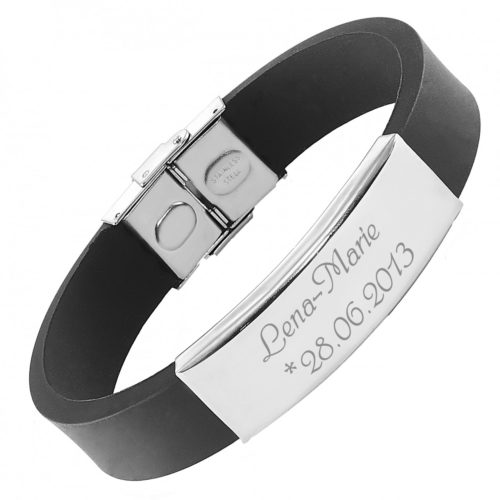 Armband mit Gravur Kautschuk Big