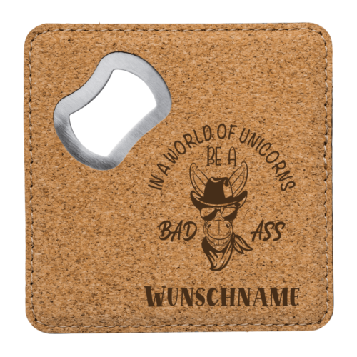 Kork-Flaschenöffner Bad Ass mit Wunschnamen