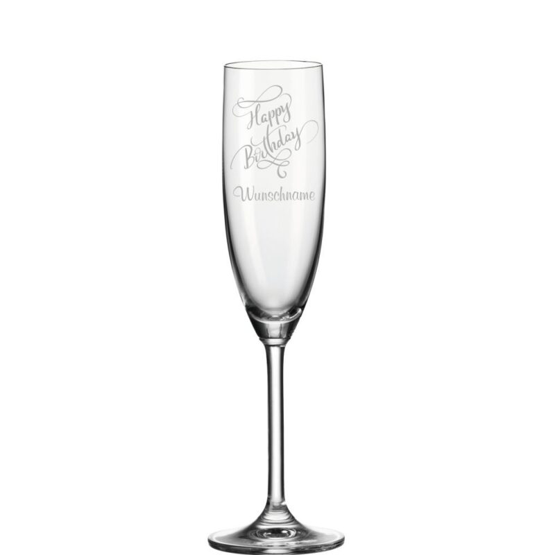 Bild von   sektglas von leonardo happy bijpg | Individuelle 🎁 persönliche 🎁 personalisierte Geschenke bedruckt ▪ bestickt ▪ graviert