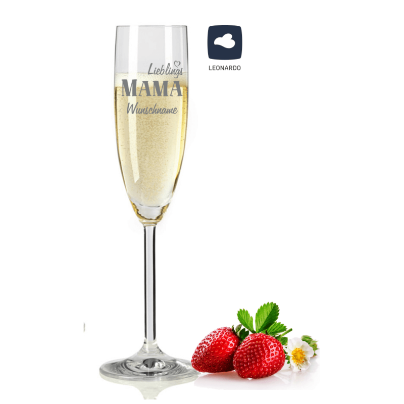 Bild von   sektglas lieblingsmama mit deipng | Individuelle 🎁 persönliche 🎁 personalisierte Geschenke bedruckt ▪ bestickt ▪ graviert