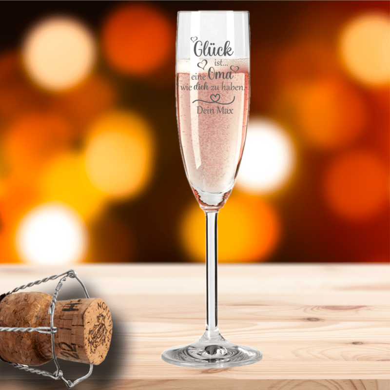 Bild von   sektglas von leonardo glueck ipng | Individuelle 🎁 persönliche 🎁 personalisierte Geschenke bedruckt ▪ bestickt ▪ graviert