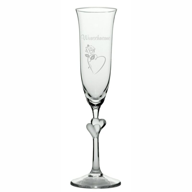 Bild von   sektglas lamour weiss mit wunjpg | Individuelle 🎁 persönliche 🎁 personalisierte Geschenke bedruckt ▪ bestickt ▪ graviert