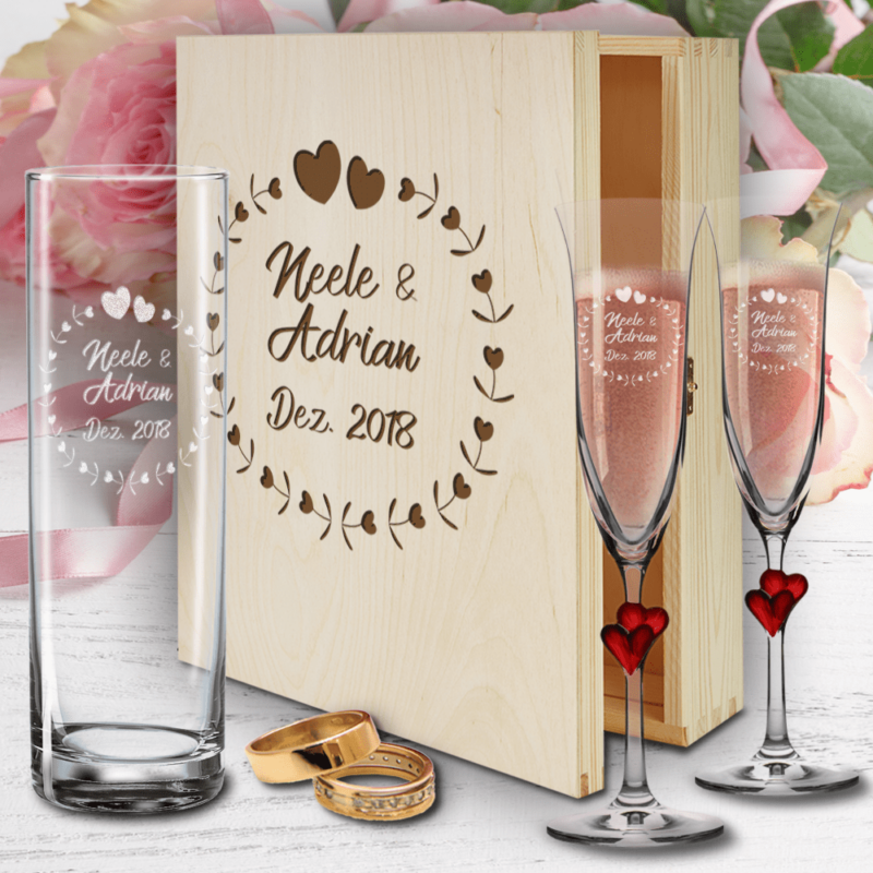 Bild von   personalisierte holzbox zur hopng | Individuelle 🎁 persönliche 🎁 personalisierte Geschenke bedruckt ▪ bestickt ▪ graviert