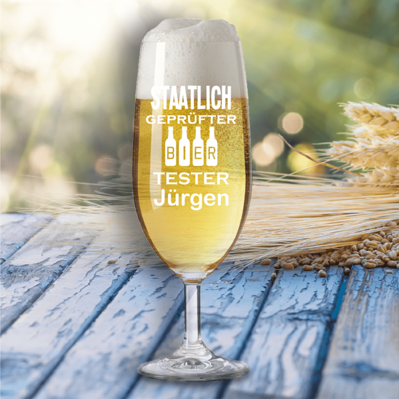 Bild von   bierglas staatlich gepruefterpng | Individuelle 🎁 persönliche 🎁 personalisierte Geschenke bedruckt ▪ bestickt ▪ graviert