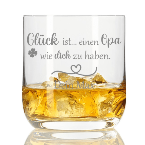 Whiskyglas mit Gravur Glück ist einen Opa wie dich zu haben mit...