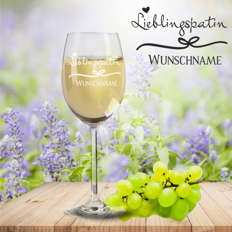 Bild von   weissweinglas von leonardo liepng | Individuelle 🎁 persönliche 🎁 personalisierte Geschenke bedruckt ▪ bestickt ▪ graviert