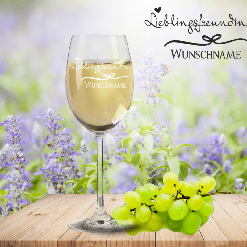 Bild von   weissweinglas von leonardo liepng | Individuelle 🎁 persönliche 🎁 personalisierte Geschenke bedruckt ▪ bestickt ▪ graviert
