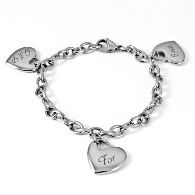 Bild von   armband mit  massiven herzanhjpg | Individuelle 🎁 persönliche 🎁 personalisierte Geschenke bedruckt ▪ bestickt ▪ graviert
