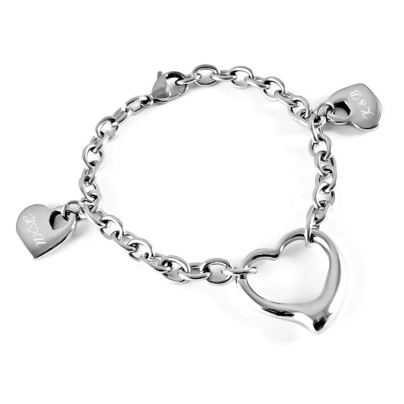 Bild von   armband mit  massiven herzanhjpg | Individuelle 🎁 persönliche 🎁 personalisierte Geschenke bedruckt ▪ bestickt ▪ graviert