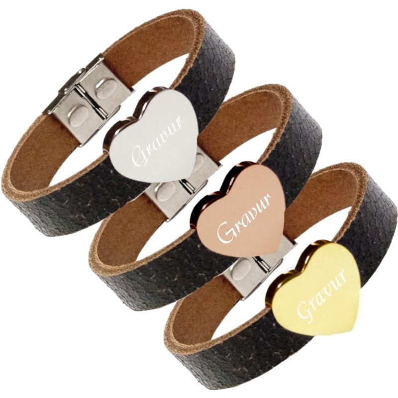 Bild von   leder armband schwarz mit gravjpg | Individuelle 🎁 persönliche 🎁 personalisierte Geschenke bedruckt ▪ bestickt ▪ graviert