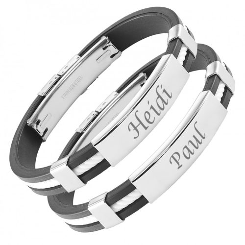 Partner-Armbänder Kordel weiß