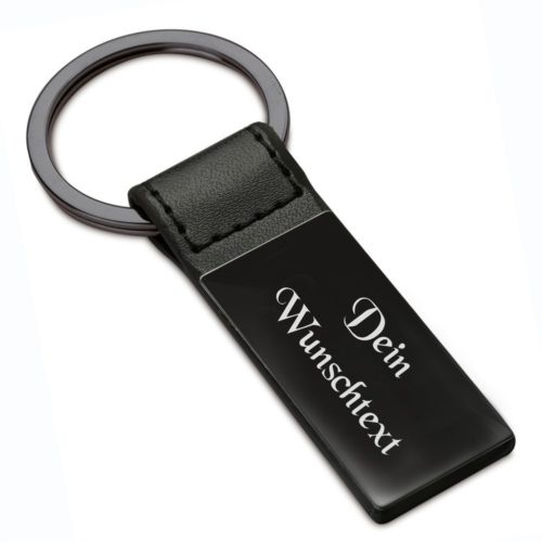 Schlüsselanhänger mit Gravur Black