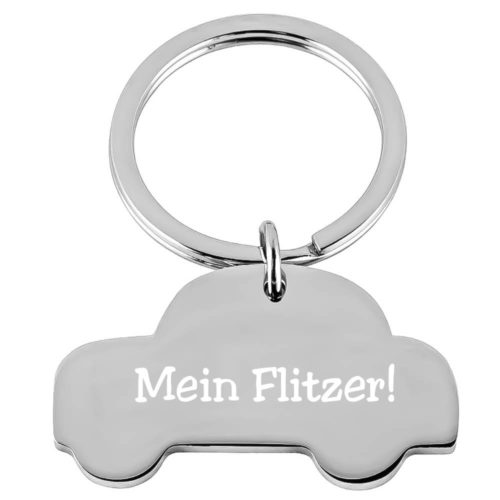 Edelstahl-Schlüsselanhänger mit Gravur Auto
