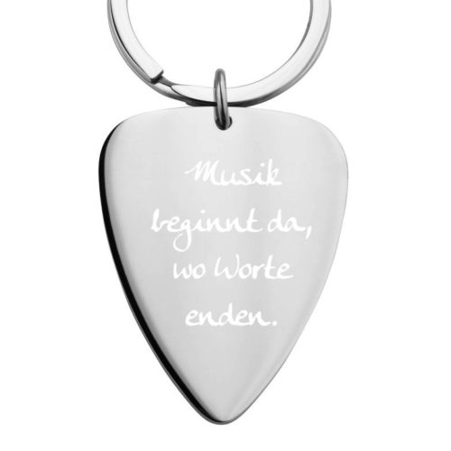 Edelstahl-Schlüsselanhänger Plektrum