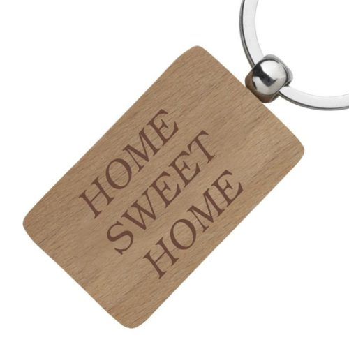 Holz-Schlüsselanhänger mit Gravur-Wunschtext