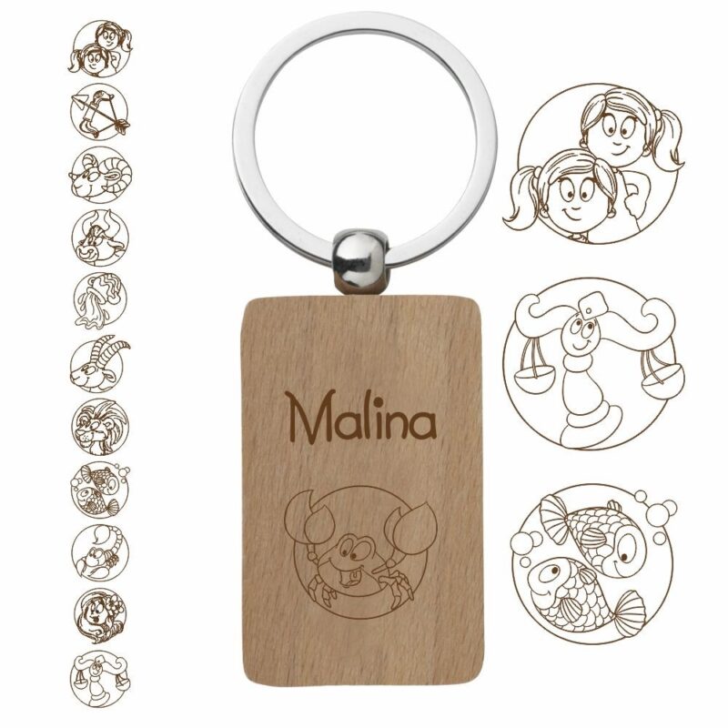 Bild von   sternzeichen schluesselanhaengjpg | Individuelle 🎁 persönliche 🎁 personalisierte Geschenke bedruckt ▪ bestickt ▪ graviert