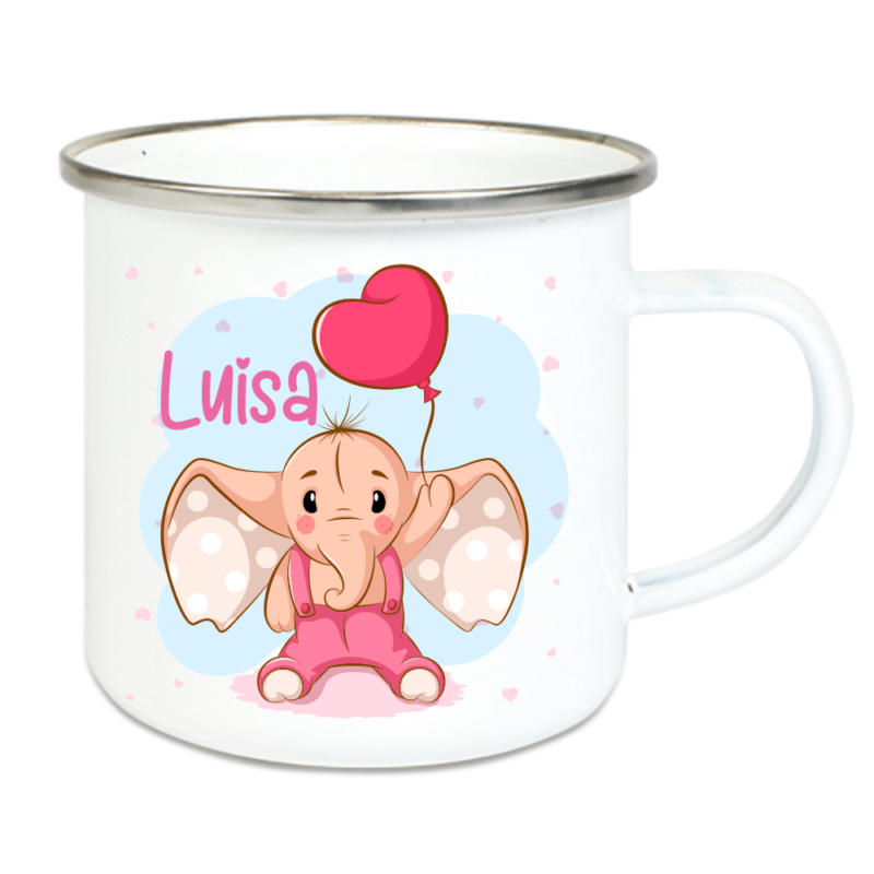 Bild von   emaille tasse kinder mit deinepng | Individuelle 🎁 persönliche 🎁 personalisierte Geschenke bedruckt ▪ bestickt ▪ graviert