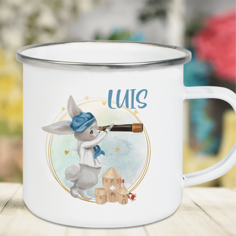 Bild von   emaille tasse kinder mit deinepng | Individuelle 🎁 persönliche 🎁 personalisierte Geschenke bedruckt ▪ bestickt ▪ graviert