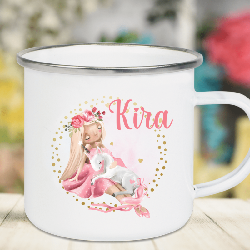 Bild von   emaille tasse kinder mit deinepng | Individuelle 🎁 persönliche 🎁 personalisierte Geschenke bedruckt ▪ bestickt ▪ graviert