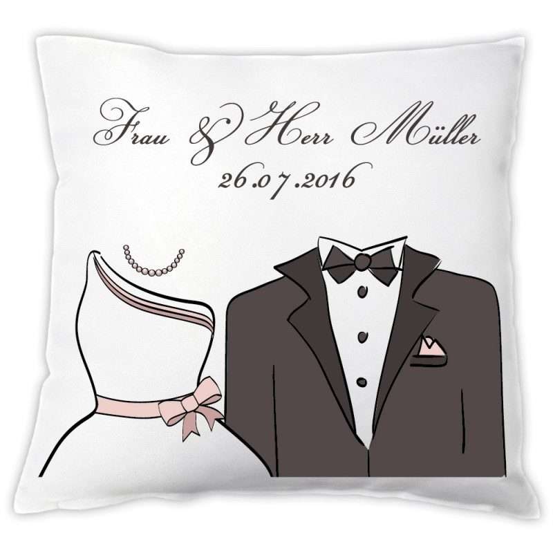 Bild von   kissen aabraut brautigamajpg | Individuelle 🎁 persönliche 🎁 personalisierte Geschenke bedruckt ▪ bestickt ▪ graviert