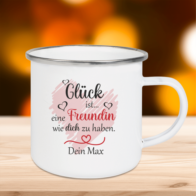 Bild von   personalisierte tasse emaillepng | Individuelle 🎁 persönliche 🎁 personalisierte Geschenke bedruckt ▪ bestickt ▪ graviert