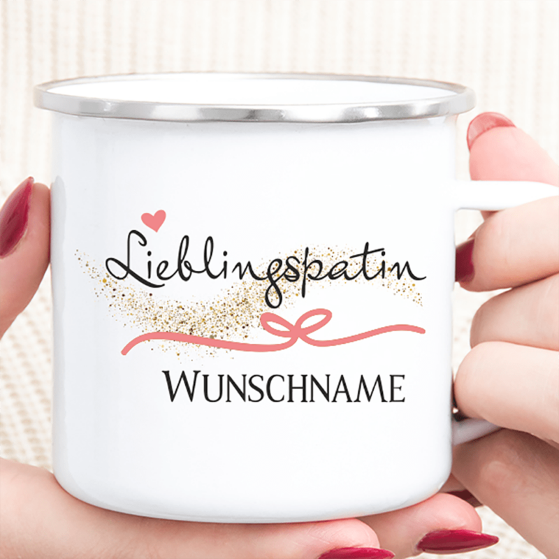 Bild von   personalisierte tasse emaillepng | Individuelle 🎁 persönliche 🎁 personalisierte Geschenke bedruckt ▪ bestickt ▪ graviert