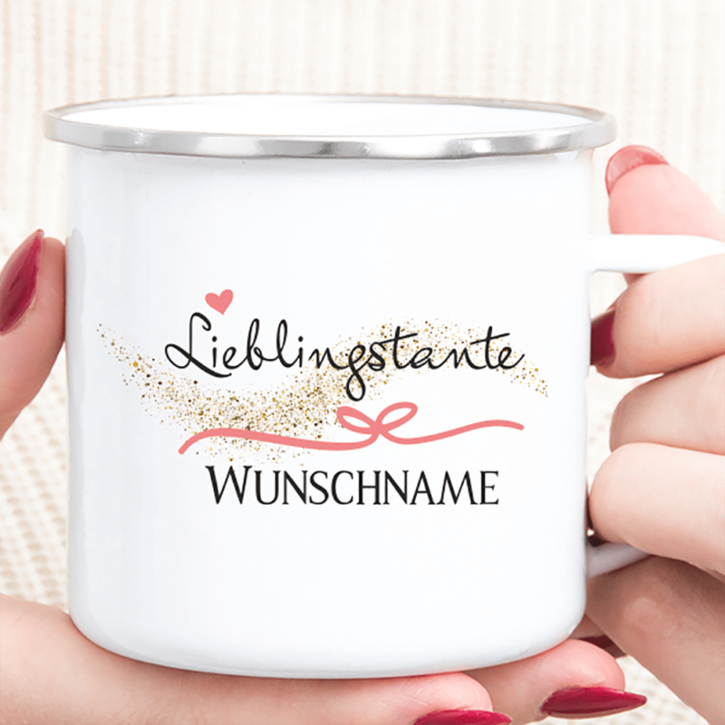 Bild von   personalisierte tasse emaillepng | Individuelle 🎁 persönliche 🎁 personalisierte Geschenke bedruckt ▪ bestickt ▪ graviert