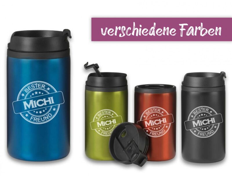 Bild von   thermobecher button bester fjpg | Individuelle 🎁 persönliche 🎁 personalisierte Geschenke bedruckt ▪ bestickt ▪ graviert