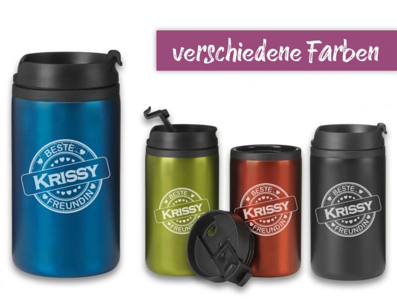 Bild von   thermobecher button beste frjpg | Individuelle 🎁 persönliche 🎁 personalisierte Geschenke bedruckt ▪ bestickt ▪ graviert