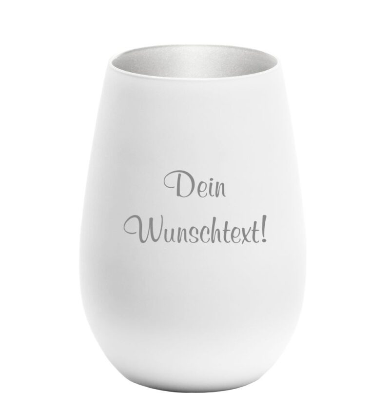 Bild von   windlicht mit gravur weiss siljpg | Individuelle 🎁 persönliche 🎁 personalisierte Geschenke bedruckt ▪ bestickt ▪ graviert