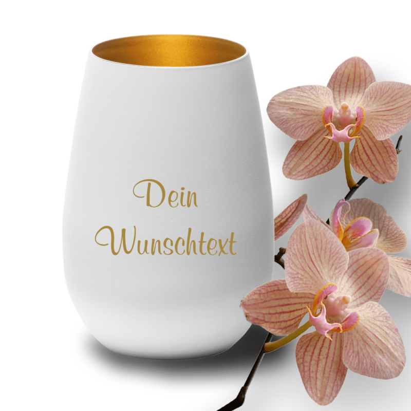 Bild von   windlicht mit gravur weiss golpng | Individuelle 🎁 persönliche 🎁 personalisierte Geschenke bedruckt ▪ bestickt ▪ graviert