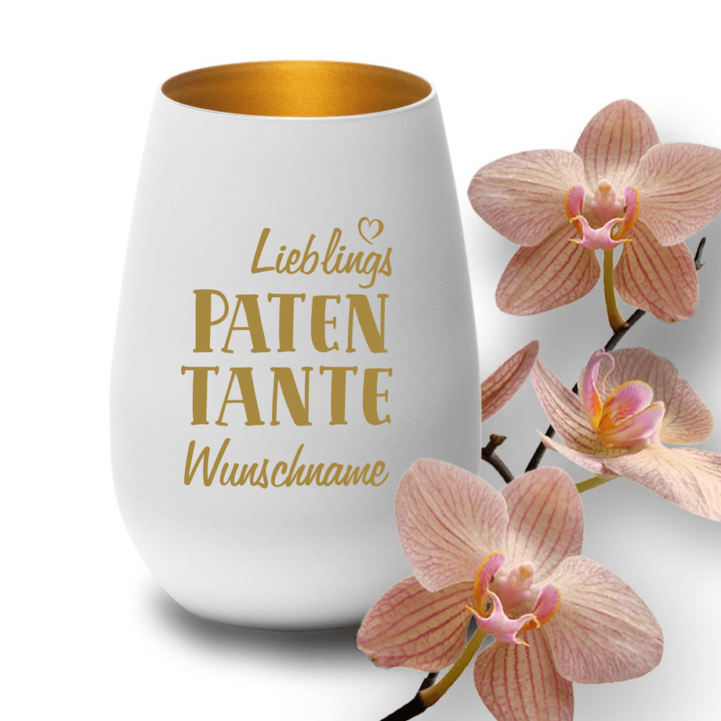 Bild von   deko windlicht lieblings patenpng | Individuelle 🎁 persönliche 🎁 personalisierte Geschenke bedruckt ▪ bestickt ▪ graviert