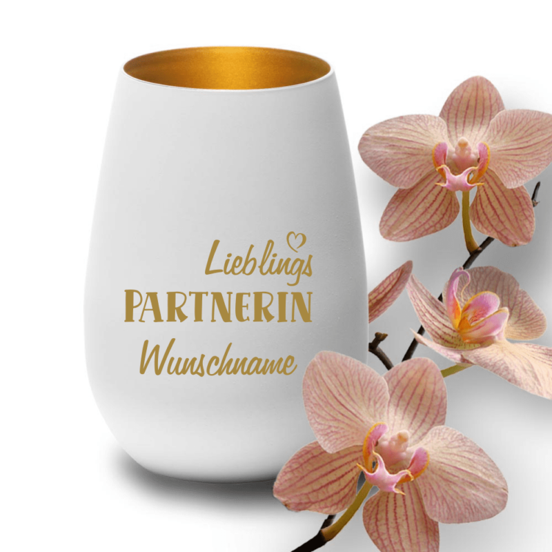 Bild von   deko windlicht lieblings partnpng | Individuelle 🎁 persönliche 🎁 personalisierte Geschenke bedruckt ▪ bestickt ▪ graviert
