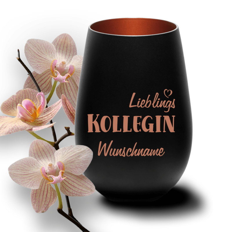 Bild von   deko windlicht lieblings kollepng | Individuelle 🎁 persönliche 🎁 personalisierte Geschenke bedruckt ▪ bestickt ▪ graviert