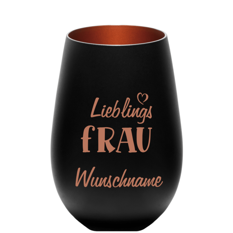 Bild von   deko windlicht lieblings fraupng | Individuelle 🎁 persönliche 🎁 personalisierte Geschenke bedruckt ▪ bestickt ▪ graviert