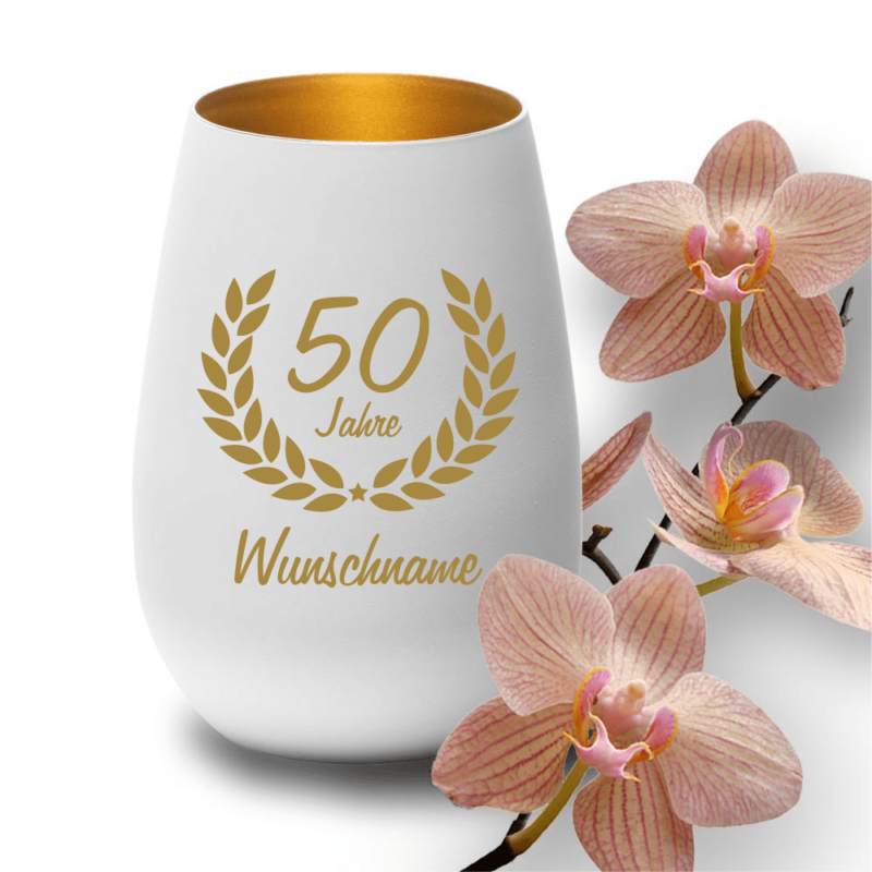 Bild von   windlicht zum  geburtstag mpng | Individuelle 🎁 persönliche 🎁 personalisierte Geschenke bedruckt ▪ bestickt ▪ graviert