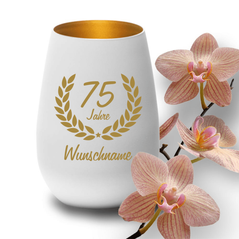 Bild von   windlicht zum  geburtstag mpng | Individuelle 🎁 persönliche 🎁 personalisierte Geschenke bedruckt ▪ bestickt ▪ graviert