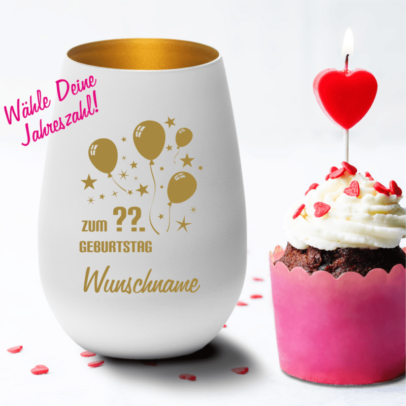 Bild von   personalisiertes windlicht weipng | Individuelle 🎁 persönliche 🎁 personalisierte Geschenke bedruckt ▪ bestickt ▪ graviert