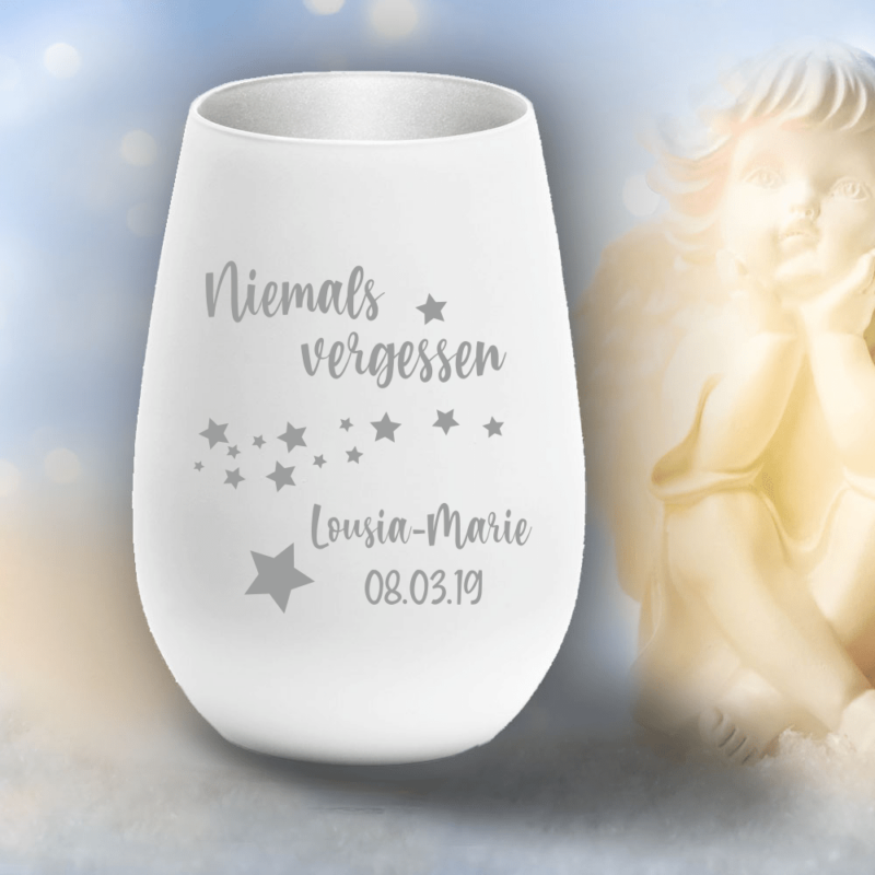 Bild von   windlicht erinnerungslicht npng | Individuelle 🎁 persönliche 🎁 personalisierte Geschenke bedruckt ▪ bestickt ▪ graviert